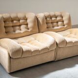 Modular sofa semicircle '70, F.lli Carloni set of 3