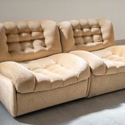 Modular sofa semicircle '70, F.lli Carloni set of 3