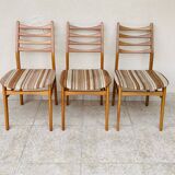 3 Scandinavian teak chairs