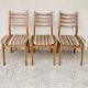 3 Scandinavian teak chairs