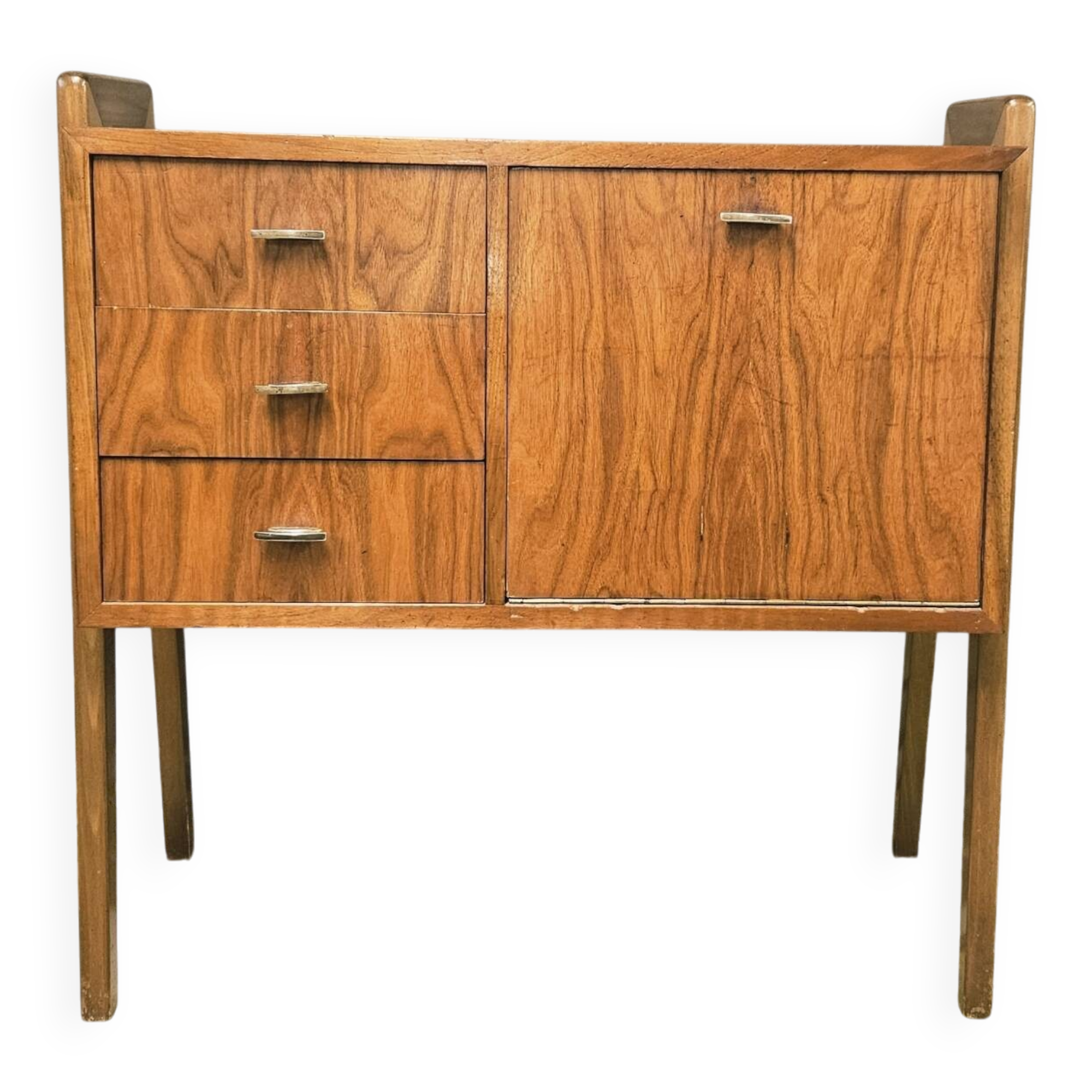 Small Scandinavian chest of drawers with compass feet, 1960s