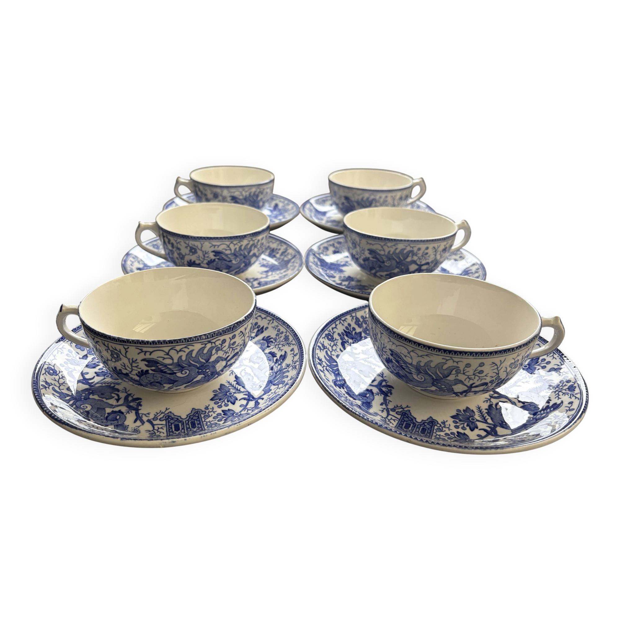 Service de 6 Grandes Tasses Dragon Boch