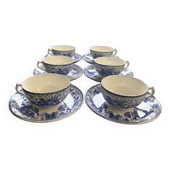 Service of 6 Large Dragon Boch Cups