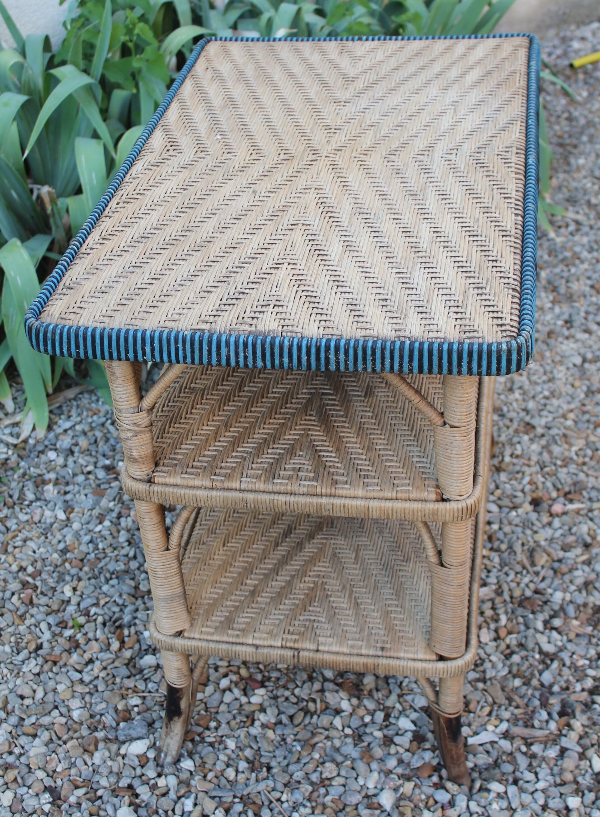 Rattan chair and garden table