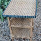 Fauteuil et table de jardin en rotin