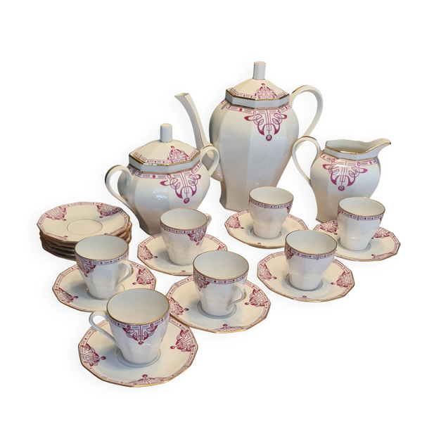 Service à café Art nouveau Limoges BRP Bernardaud et Raynaud