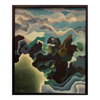 Abstract composition by Benedetti, 1970s