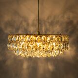 Lustre Bakalowits in brass and crystal glass, Austria, 1960s