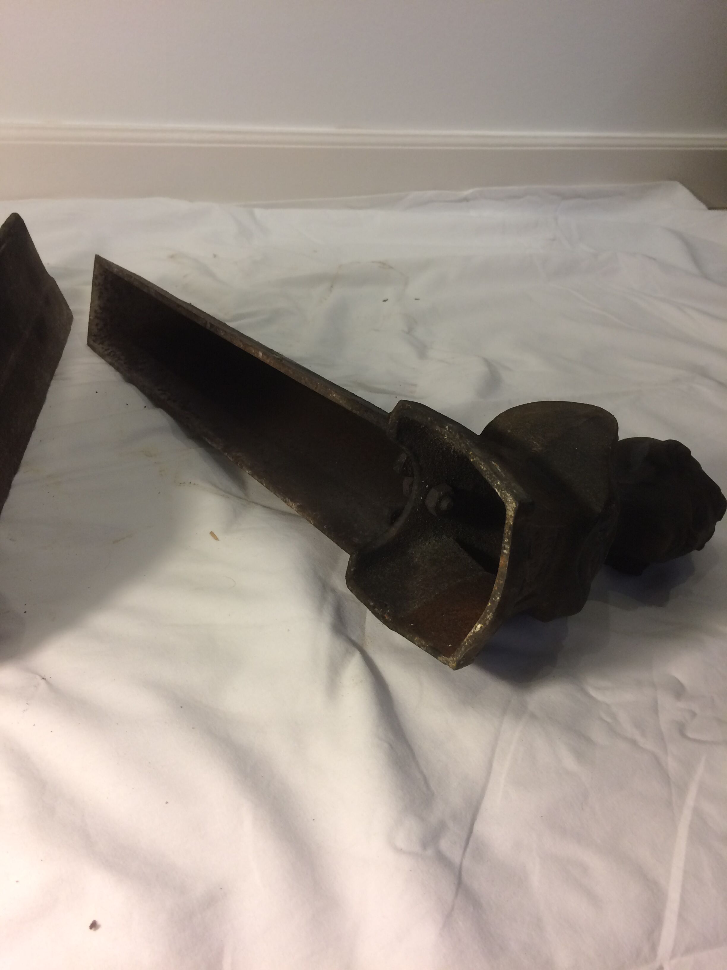 "Rose of may" cast-iron andirons