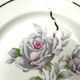 6 plates dessert pink flower shabby limoges porcelain