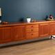 Retro Teak 1960s Nathan Squares Long Mid Century Sideboard