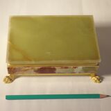 Onyx and gold metal box