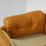 Grand Canapé Coronado Vintage en Cuir Marron par Tobia Scarpa pour C&B Italia