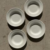 Set of 4 hollow plates in Coronet style D:23,5cm