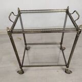Silver-plated brass rolling trolley