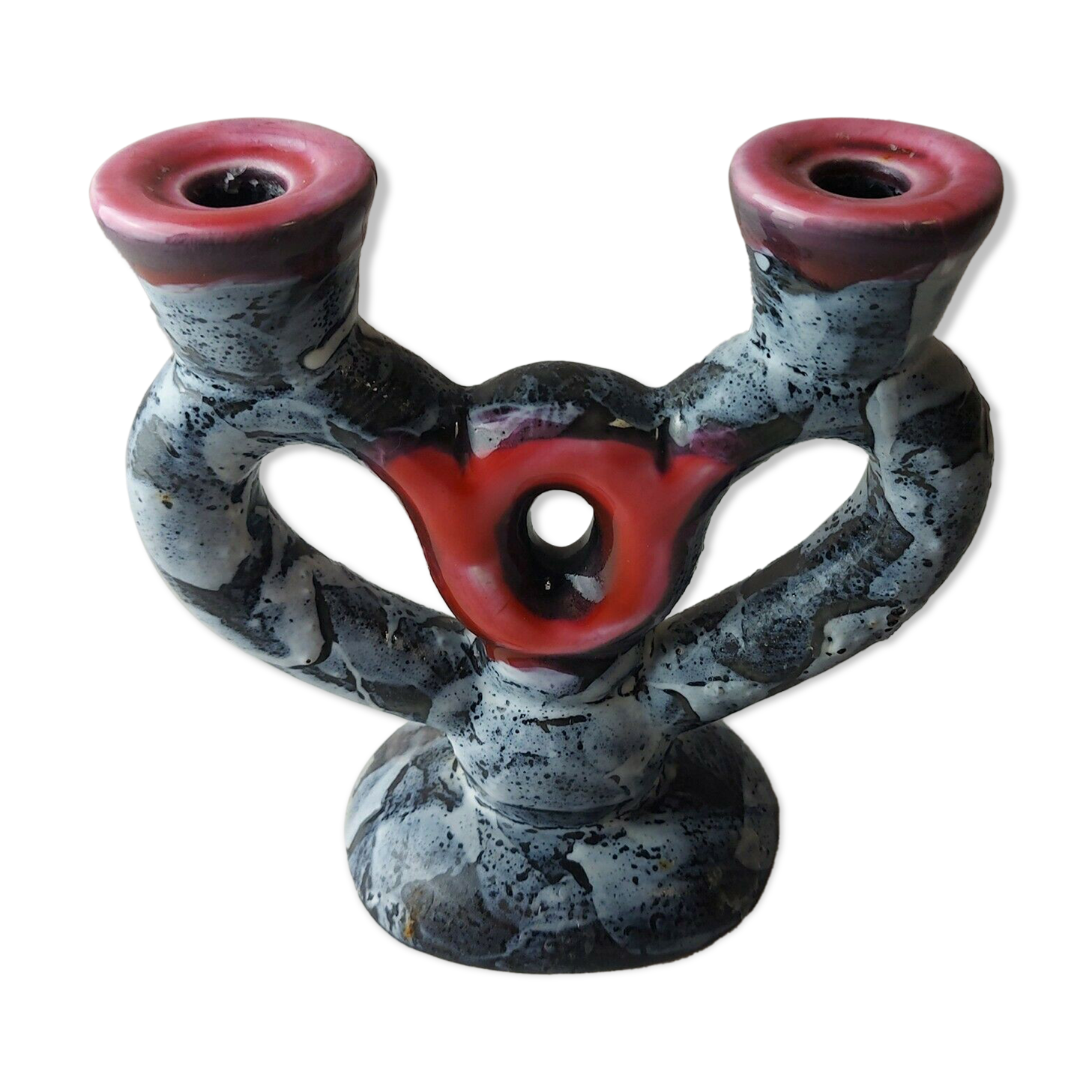 Candleholder, ceramic Vallauris, vintage