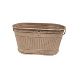 Patinated zinc planter