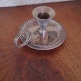 Mini silver metal candle holder