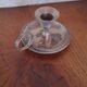 Mini silver metal candle holder