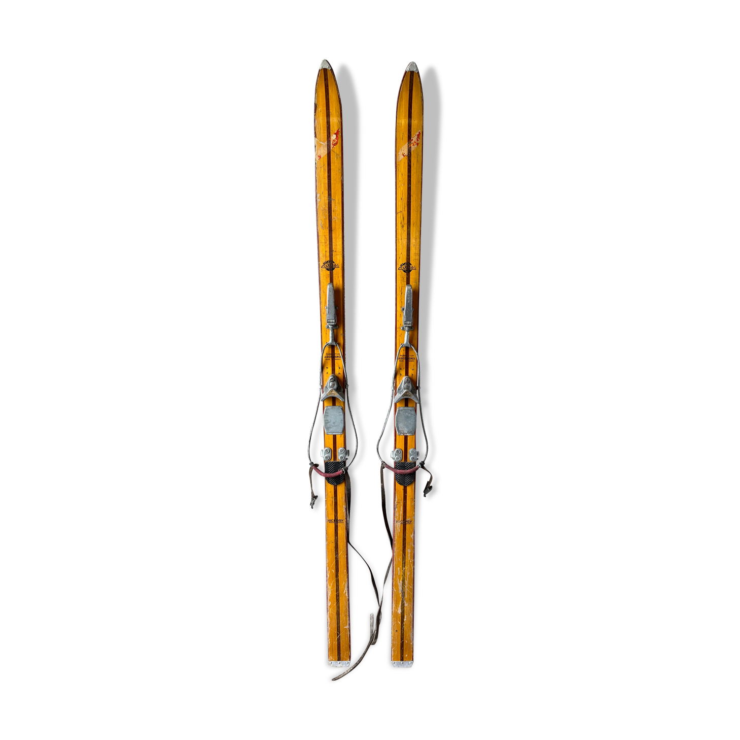 Pair of vintage skis wood Rossignol