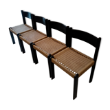 Set of 4 Scandinavian rope chairs