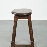 Antique Dutch oak stool from the early 19th century with a nice design