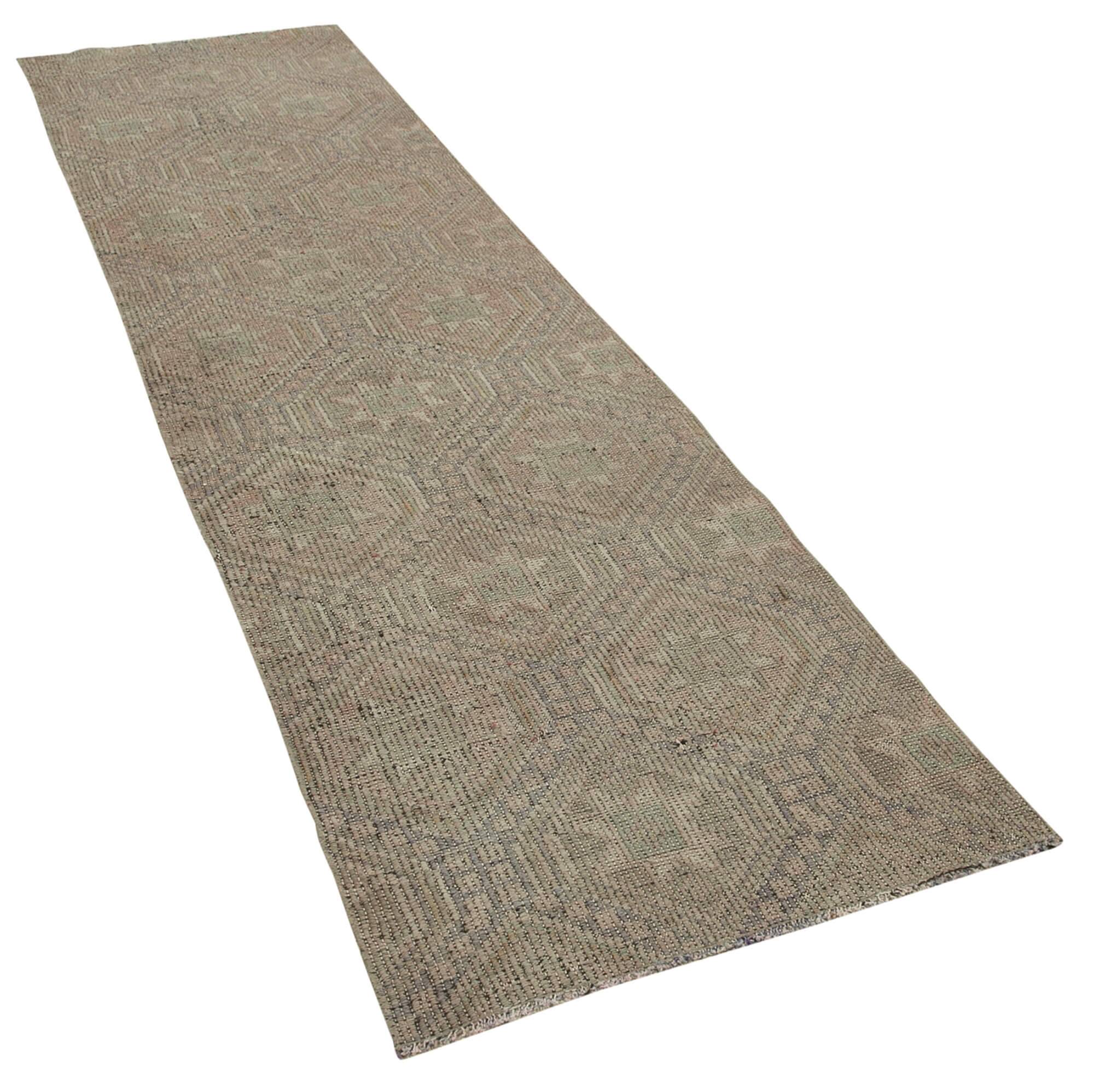 Turkish Handmade Vintage Anatolian Kilim 76 cm x 295 cm