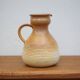 Vintage glazed terracotta pitcher, vintage carafe, jug