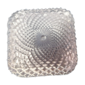 Globe square molded glass 18 cm old vintage