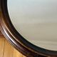 Minimalist round wooden mirror