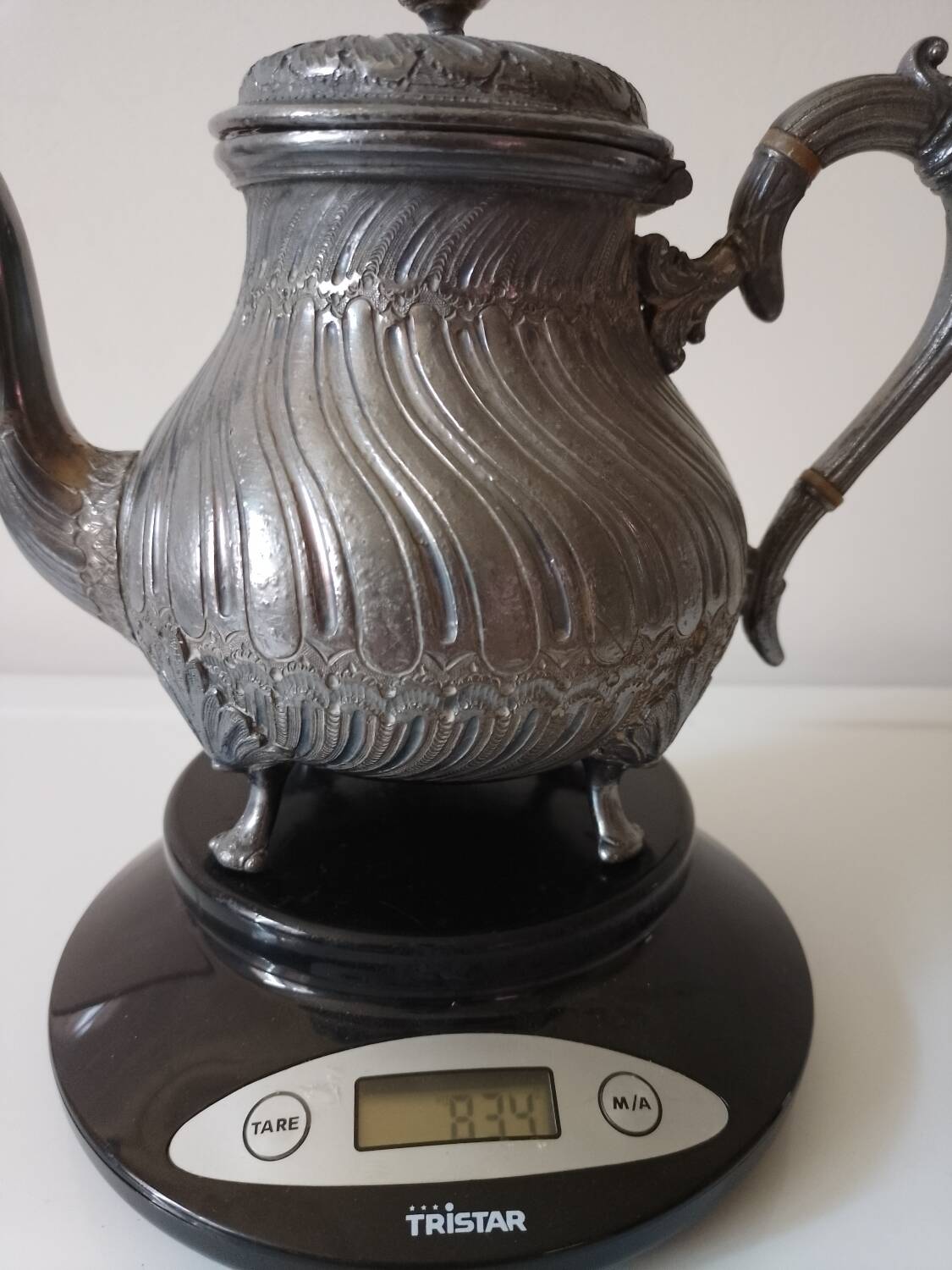 Sheffield teapot, silver, 19th century.