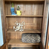Armoire vitrée bois brut