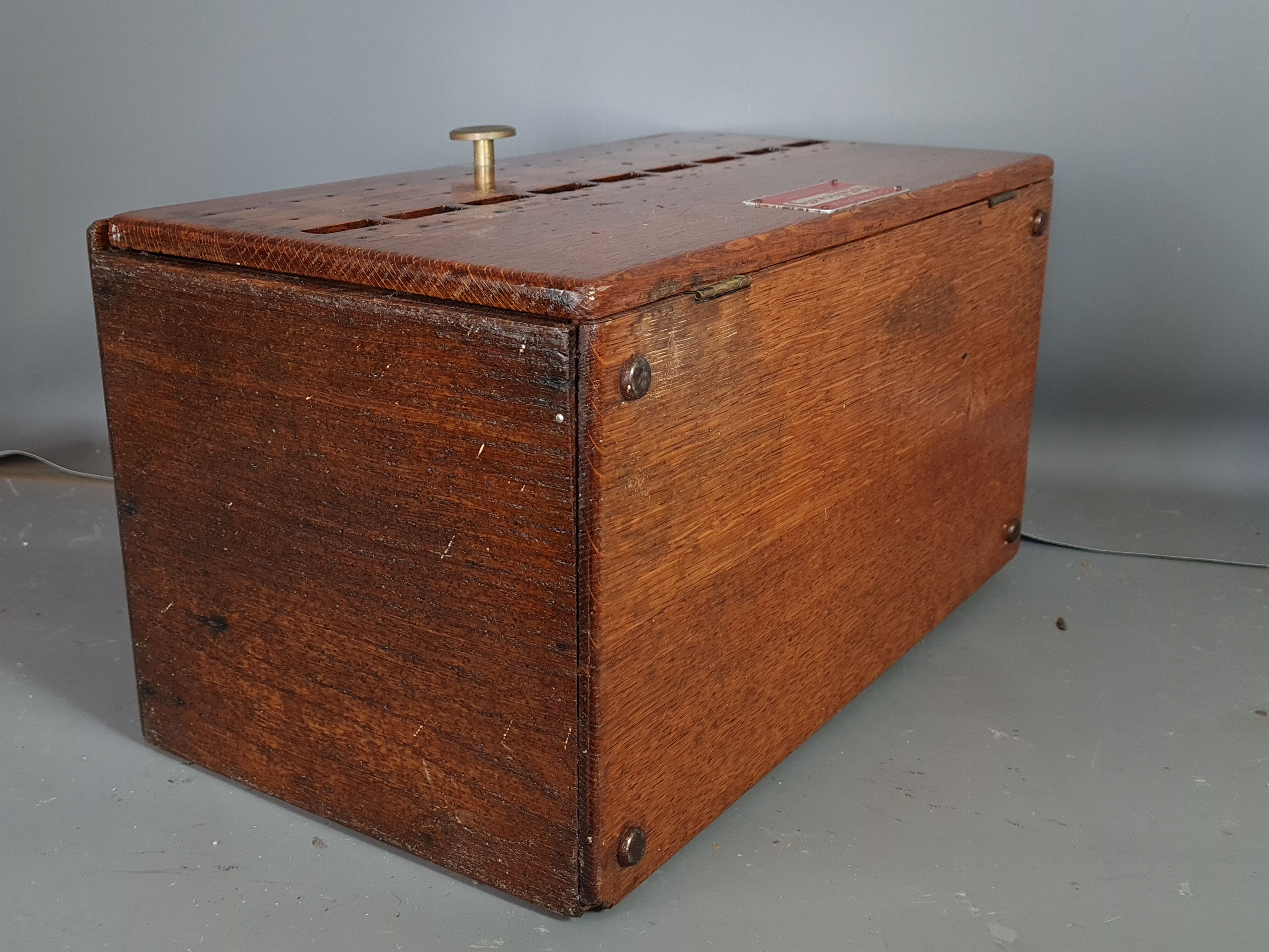 Old box at the ticket machine or other storage Early twentieth century SB