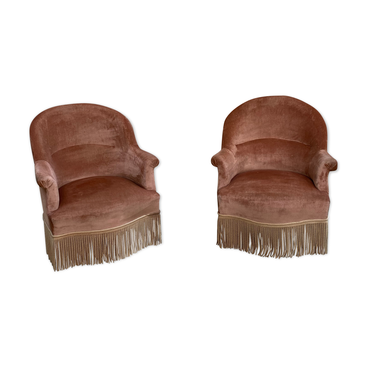 Paire de fauteuils crapaud