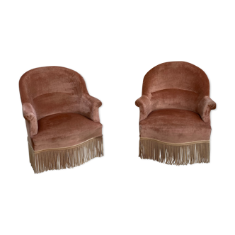 Pair of toad armchairs