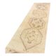 Vintage Handmade Soft Beige and Brown Long Hallway Runner