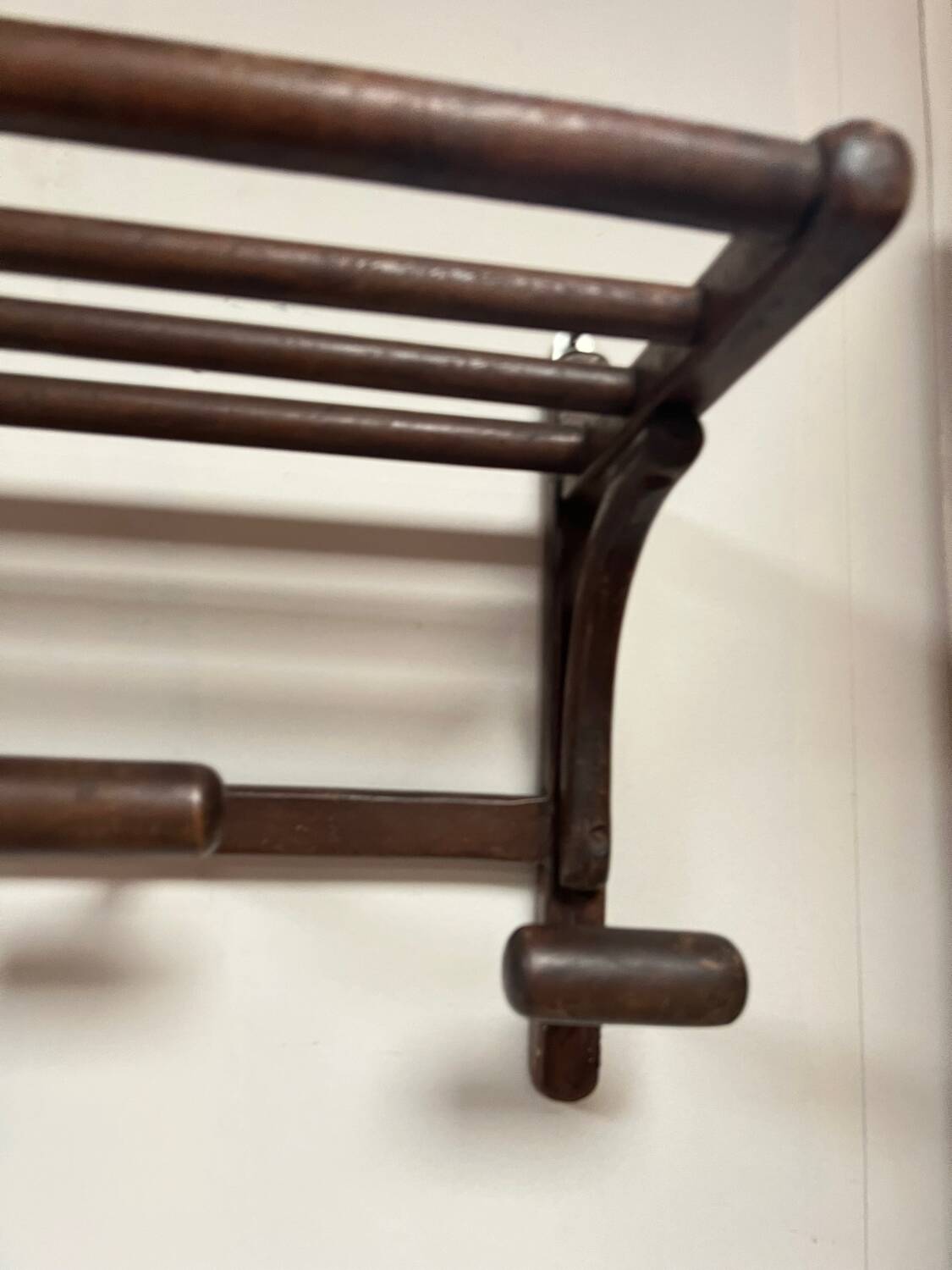 Old oak wall coat rack
