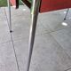 Table de cuisine vintage en formica framboise – 2 tiroirs & 2 rallonges – a