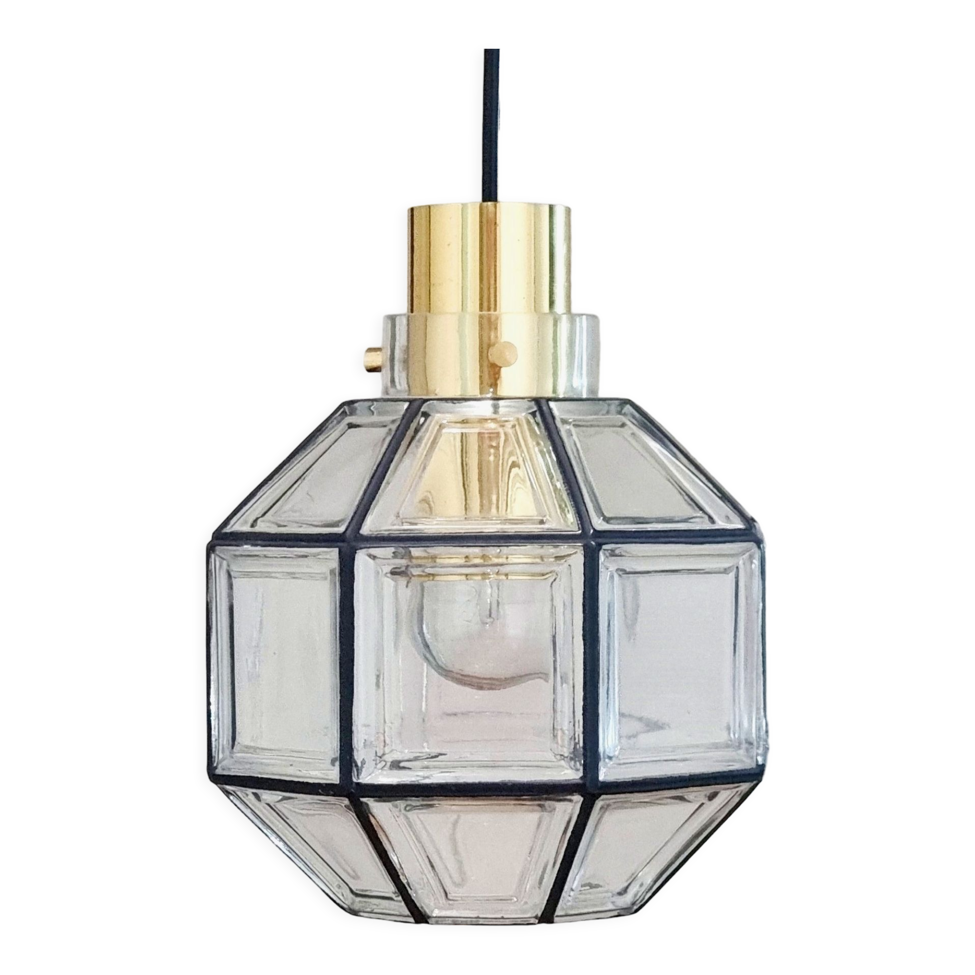 Suspension en verre du milieu du siècle