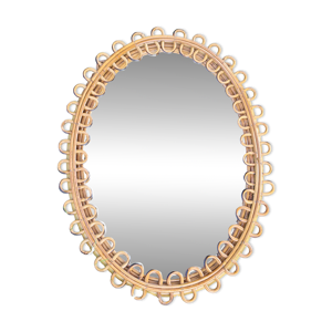 Miroir rotin italie design