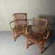 Paire de fauteuils en rotin 1930