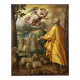 Ancient painting of Saint Joachim and the angel, oil on canvas, 16th century.