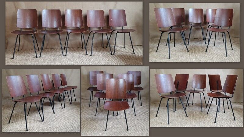 5 Baumann Bristol chairs in 60s teak