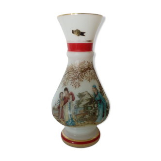 Opaline vase italy asian decor japan geisha