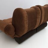 Canapé modulaire en velours italien Space Age, années 1970