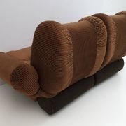 Canapé modulaire en velours italien Space Age, années 1970