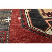 Red Vintage Turkish Oushak Handmade Woven Runner Rug 95x195