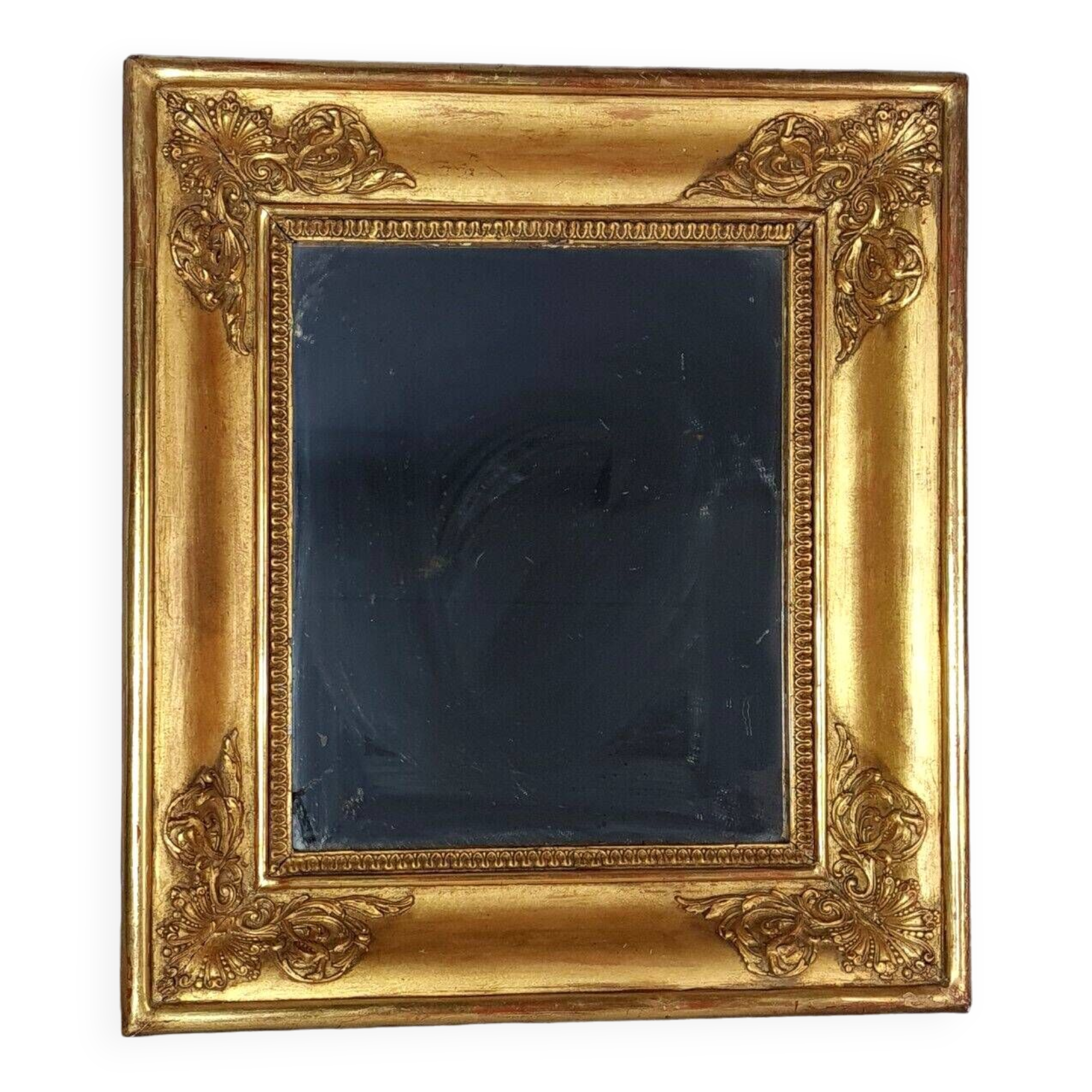 Frame and mirror circa 1830 47x41x6.5 cm gilded stucco wood SB618