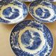 Deep plates Royal Sphinx Maastricht P. Regout "Cambridge Old England" blue & white