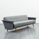 Convertible sofa, 60s, two-coloured, restored